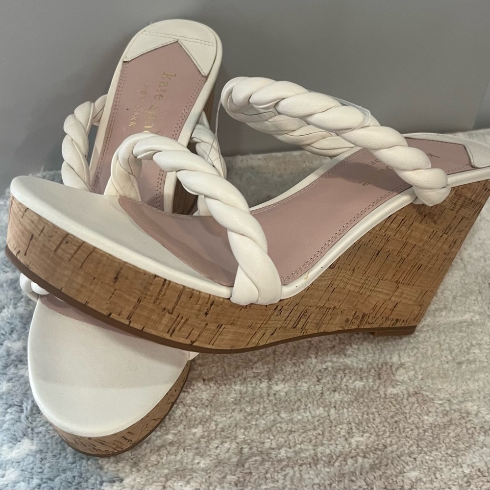 kate spade Women's white Braided Sandals - Picture 8 of 10